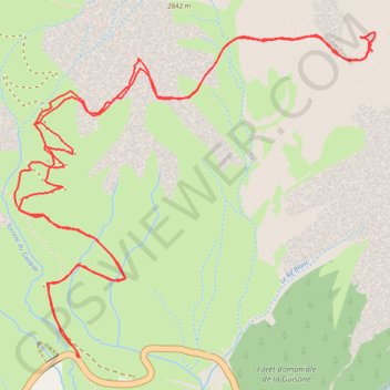 Itinéraire Mandette-Clot Julien (Cerces), distance, dénivelé, altitude, carte, profil, trace GPS