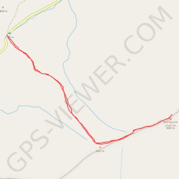 Itinéraire Jebel Azourki, distance, dénivelé, altitude, carte, profil, trace GPS