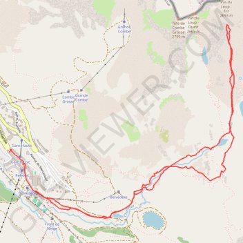 Itinéraire Lac des terres rouges, distance, dénivelé, altitude, carte, profil, trace GPS