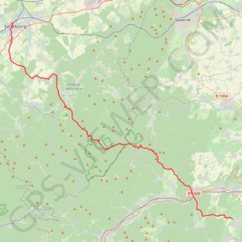 Itinéraire Rosheim-sarrebourg (1ère étape rosh-morh), distance, dénivelé, altitude, carte, profil, trace GPS