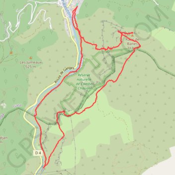 Itinéraire sumene- ranc de banes, distance, dénivelé, altitude, carte, profil, trace GPS