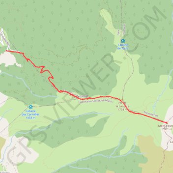 Itinéraire Mont Fourcat, distance, dénivelé, altitude, carte, profil, trace GPS