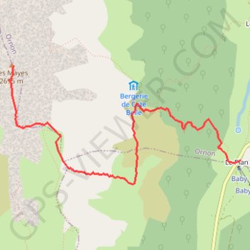 Itinéraire Les Mayes, distance, dénivelé, altitude, carte, profil, trace GPS