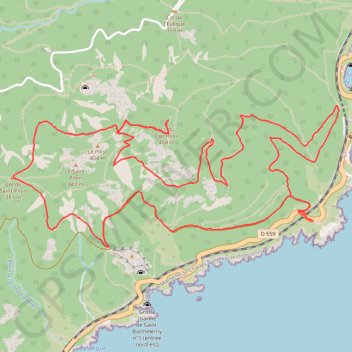 Itinéraire 2022 11 25 - pic du cap roux depuis l'observatoire st Barthelemy., distance, dénivelé, altitude, carte, profil, trace GPS