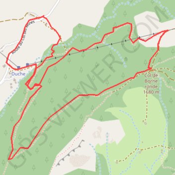 Itinéraire Le bois de la Duche et le col de Borneronde, distance, dénivelé, altitude, carte, profil, trace GPS