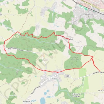 Itinéraire Le bois de Vacheresse, distance, dénivelé, altitude, carte, profil, trace GPS