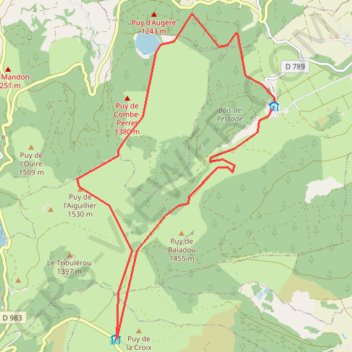 Itinéraire Le col de la Croix de Morand depuis Pessade, distance, dénivelé, altitude, carte, profil, trace GPS