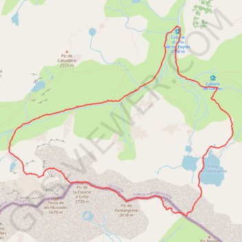 Itinéraire PIC DE LA COUME D'ENFER, distance, dénivelé, altitude, carte, profil, trace GPS
