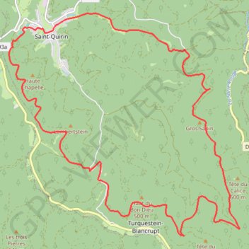 Itinéraire trace (1), distance, dénivelé, altitude, carte, profil, trace GPS