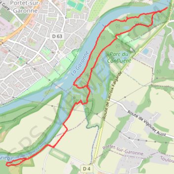 Itinéraire Promenade dominicale autour de Lacroix-Falgarde, distance, dénivelé, altitude, carte, profil, trace GPS