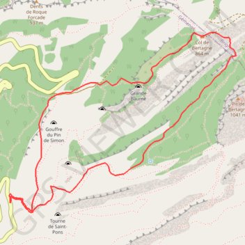 Itinéraire Bertagne - Gemenos, distance, dénivelé, altitude, carte, profil, trace GPS