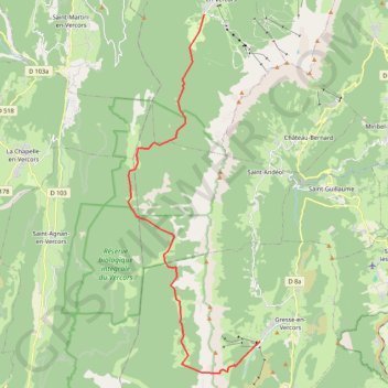 Itinéraire Itinéraire de Corrençon à Gresse-en-Vercors, distance, dénivelé, altitude, carte, profil, trace GPS