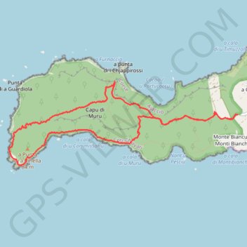 Itinéraire Tour de la Presqu’île de Capu di Muru à Coti-Chiavari, distance, dénivelé, altitude, carte, profil, trace GPS