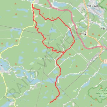 Itinéraire Sainte-Agathe-des-Monts cross-country skiing, distance, dénivelé, altitude, carte, profil, trace GPS