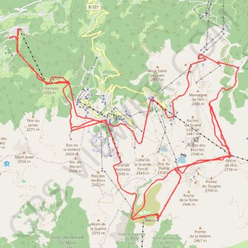 Itinéraire La plagne, distance, dénivelé, altitude, carte, profil, trace GPS