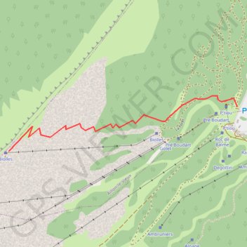 Itinéraire Itinéraire de ski de randonnée "La Doudou", distance, dénivelé, altitude, carte, profil, trace GPS