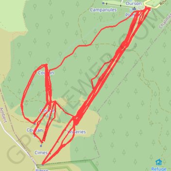 Itinéraire Chalmazel, distance, dénivelé, altitude, carte, profil, trace GPS