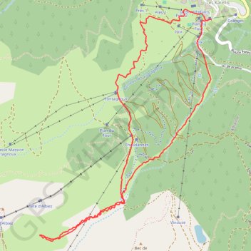 Itinéraire Sous La Tête d'Albiez Le Vieux, distance, dénivelé, altitude, carte, profil, trace GPS