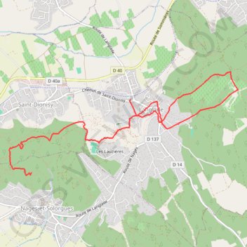 Itinéraire Autour de Langlade, distance, dénivelé, altitude, carte, profil, trace GPS