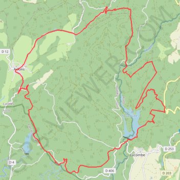 Itinéraire Arfons - Montagne Noire, distance, dénivelé, altitude, carte, profil, trace GPS