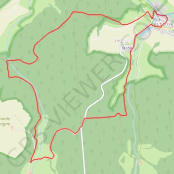 Itinéraire La Tufière d'Amorey - Auberive, distance, dénivelé, altitude, carte, profil, trace GPS