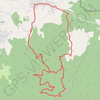 Itinéraire Saleich - Pré carré - chapelle vallates, distance, dénivelé, altitude, carte, profil, trace GPS
