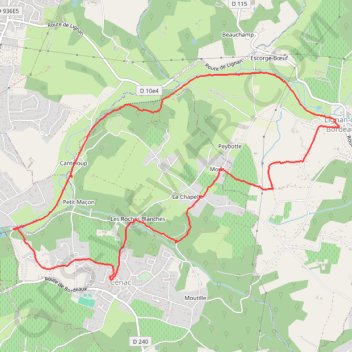 Itinéraire Lignan de Bordeaux, distance, dénivelé, altitude, carte, profil, trace GPS