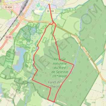 Itinéraire Sentier de l'Illwald, distance, dénivelé, altitude, carte, profil, trace GPS