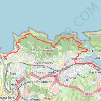 Itinéraire 304-266, distance, dénivelé, altitude, carte, profil, trace GPS