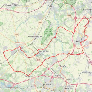 Itinéraire Ophain-Bois-Seigneur-Isaac, distance, dénivelé, altitude, carte, profil, trace GPS