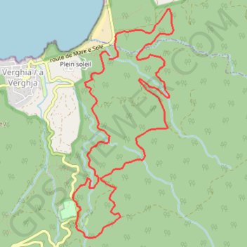 Itinéraire La Verghia Roc - en Corse, distance, dénivelé, altitude, carte, profil, trace GPS