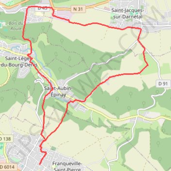 Itinéraire Bois du Roule, distance, dénivelé, altitude, carte, profil, trace GPS