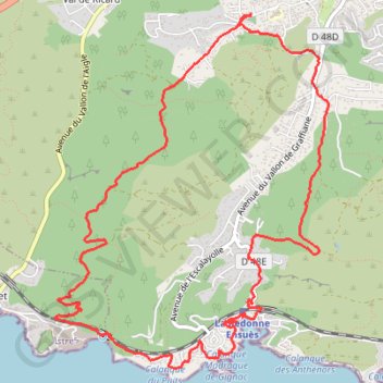 Itinéraire Le Port de La Redonne (Massif de l'Estaque), distance, dénivelé, altitude, carte, profil, trace GPS