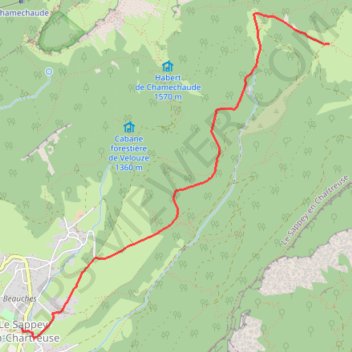 Itinéraire Sortie raquettes aux Eymindras (Chartreuse), distance, dénivelé, altitude, carte, profil, trace GPS