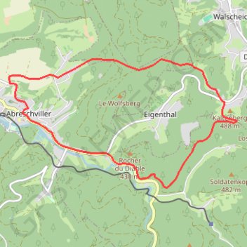 Itinéraire Circuit Saint-Léon - Abreschviller, distance, dénivelé, altitude, carte, profil, trace GPS
