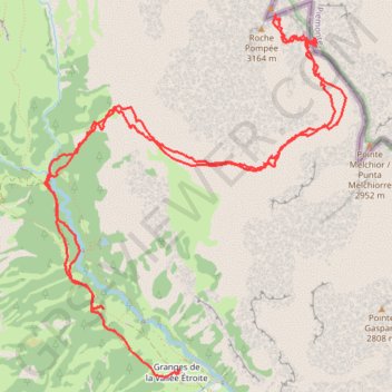 Itinéraire Raid Thabor - Pointe Balthazar, distance, dénivelé, altitude, carte, profil, trace GPS