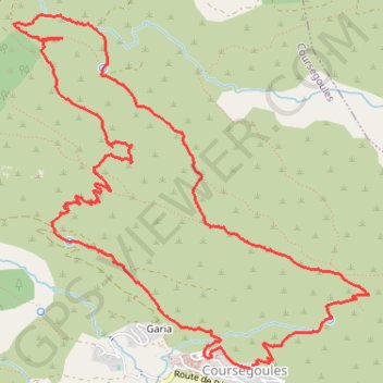 Itinéraire De Coursegoules au Plan d'Audenq, distance, dénivelé, altitude, carte, profil, trace GPS