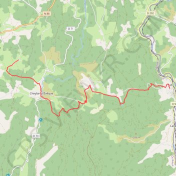 Itinéraire Chemin de Stevenson - Fouzillac vers Luc, distance, dénivelé, altitude, carte, profil, trace GPS