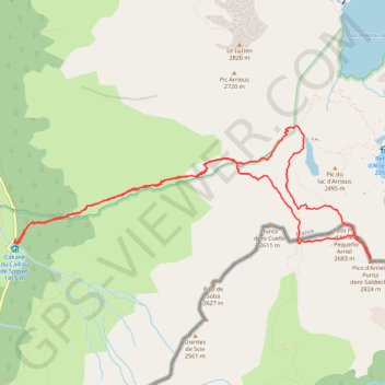 Itinéraire Pic d'Arriel et Petit Pic d'Arriel, distance, dénivelé, altitude, carte, profil, trace GPS