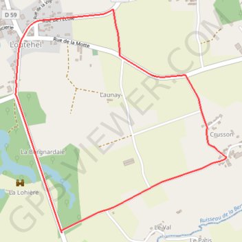 Itinéraire circuit loutehel, distance, dénivelé, altitude, carte, profil, trace GPS