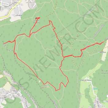 Itinéraire La mandallaz depuis perclus, distance, dénivelé, altitude, carte, profil, trace GPS
