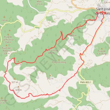 Itinéraire Sa Talaia Ibiza, distance, dénivelé, altitude, carte, profil, trace GPS