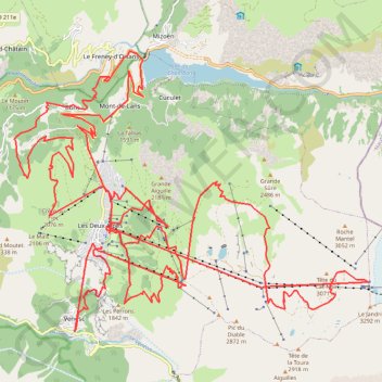 Itinéraire Free Raid Classic, distance, dénivelé, altitude, carte, profil, trace GPS