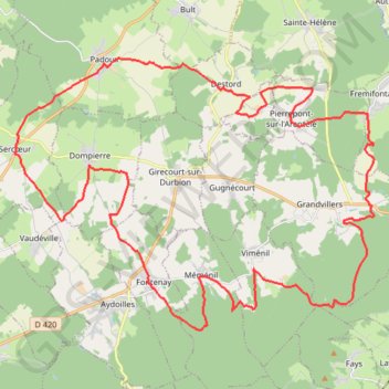 Itinéraire Chemins du Cœur des Vosges - Circuit des Prévosges, distance, dénivelé, altitude, carte, profil, trace GPS