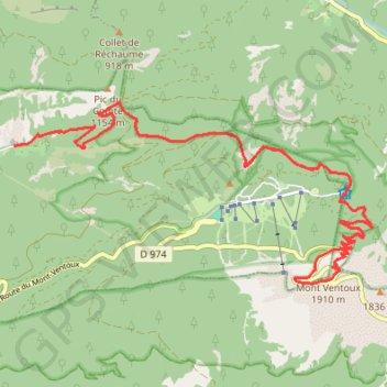 Itinéraire Montée du Ventoux, distance, dénivelé, altitude, carte, profil, trace GPS