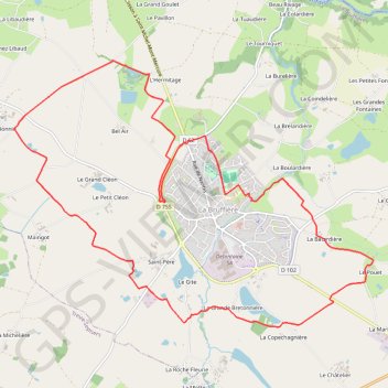 Itinéraire Circuit des étangs - La Bruffière, distance, dénivelé, altitude, carte, profil, trace GPS