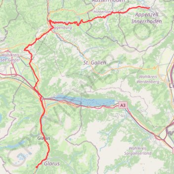 Itinéraire Route4_Jour2, distance, dénivelé, altitude, carte, profil, trace GPS