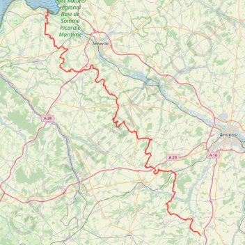 Itinéraire Randonnée de Blancfossé à Saint Valery-sur-Somme, distance, dénivelé, altitude, carte, profil, trace GPS