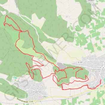Itinéraire Les 3C à Calvisson, distance, dénivelé, altitude, carte, profil, trace GPS