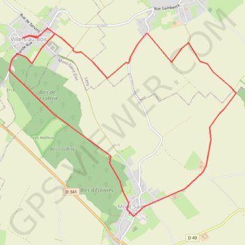 Itinéraire villers, distance, dénivelé, altitude, carte, profil, trace GPS